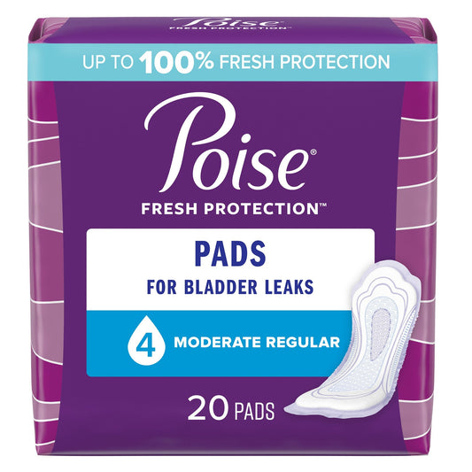 Depend Poise Moderate Pads Regular Length 10.1"