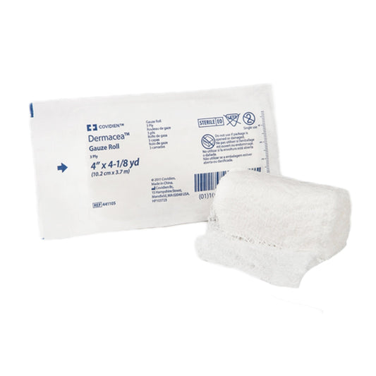 Dermacea Sterile Low-Ply Rolls 4" x 4 Yards
