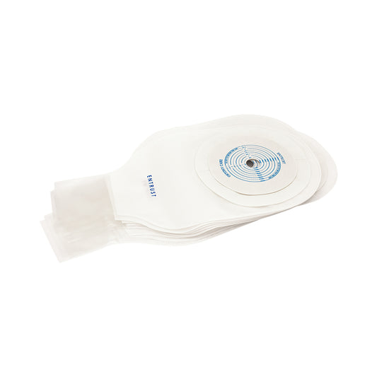 Entrust One-Piece Drainable Pouch Cut-to-Fit 3/4" - 2-1/2" Transparent Extended Wear 12" With MTMA Dual HC 10 Count