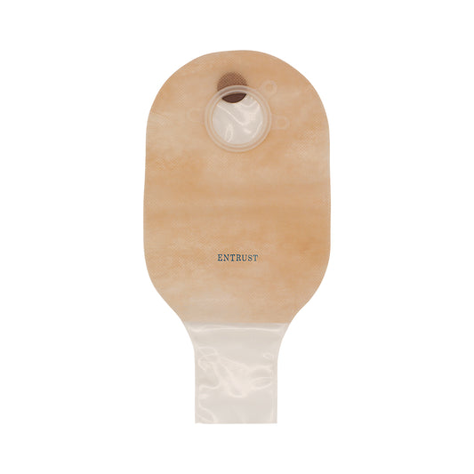 Entrust 12" Drainable Pouch Transparent Filter Clip 1-3/4" With Belt Tabs and One Curved Tail Closure 10 Count