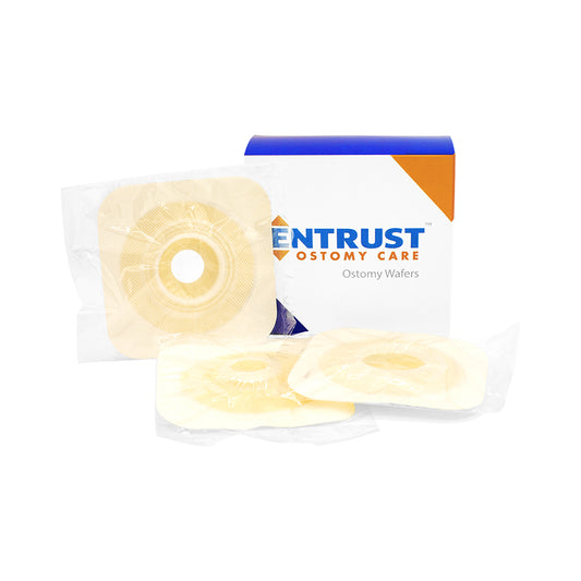 Entrust 5" x 5" Wafer Convex Standard Wear Tape Collar White 1-3/4" Flange