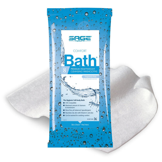 Fragrance-Free Comfort Bath Cleansing Washcloths 8 Count