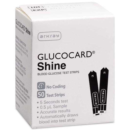GLUCOCARD Shine Blood Glucose Test Strip 50 Count