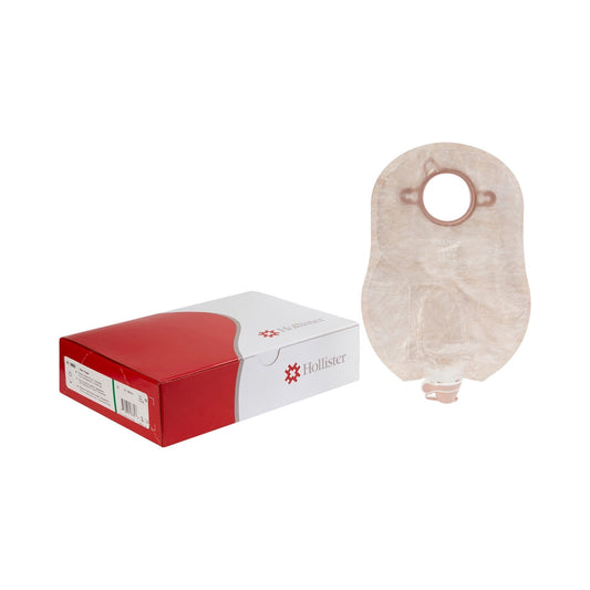 New Image Two-Piece Urostomy Pouch 1-3/4" Transparent, Multi-Chamber with Redesigned Valve, 10 Count