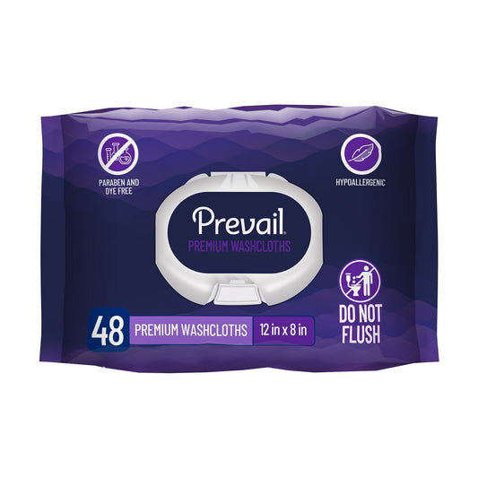 Prevail Premium Cotton Washcloth Soft Pak 12" x 8"