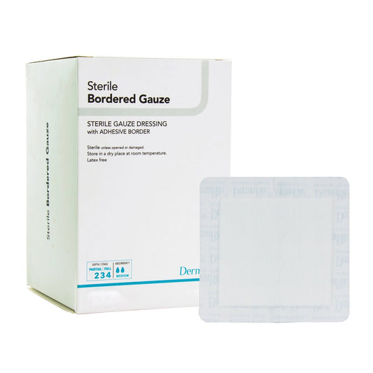 Sterile Bordered Gauze Dressing with Adhesive Border 4" x 10"