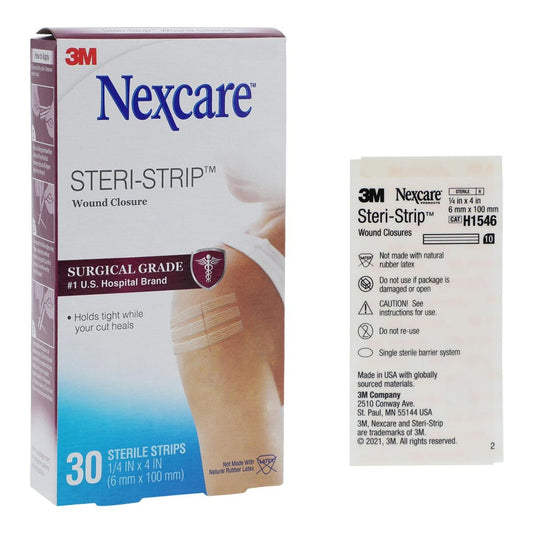 Steri-Strip Skin Closure Strip 1/4" x 4" 30 Count