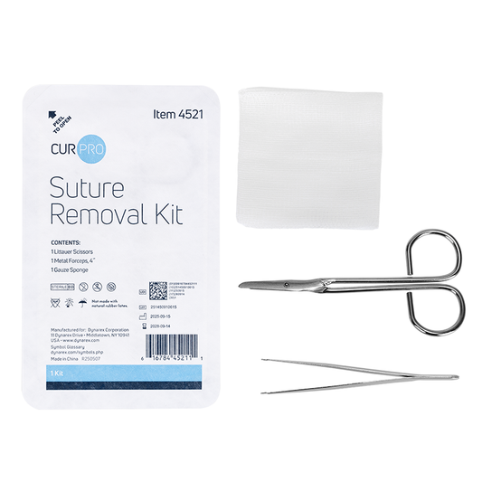 Suture Removal Kit with Littauer Scissors and Metal Forceps