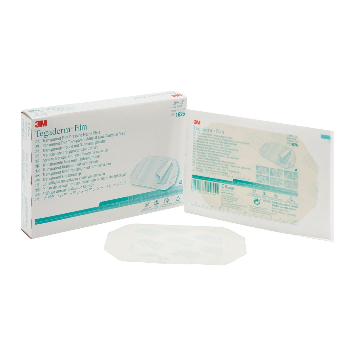 Tegaderm Transparent Adhesive Film Dressing Original Frame Style 4" x 4-3/4"