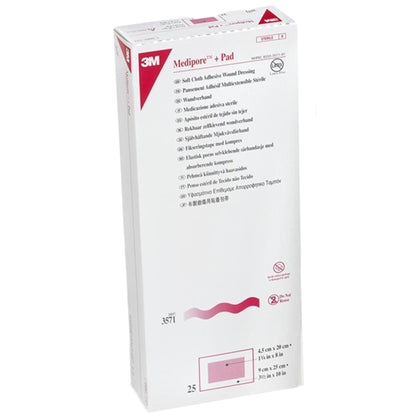 3M™ Medipore™ + Pad Soft Cloth Adhesive Dressing