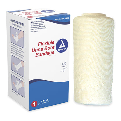 Dynarex® Unna Boot with Zinc Oxide, 4 Inch x 10 Yard