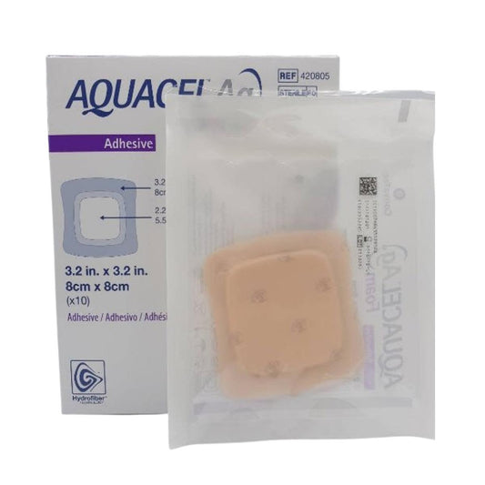 AQUACEL Ag Foam Adhesive Dressing Pad Size