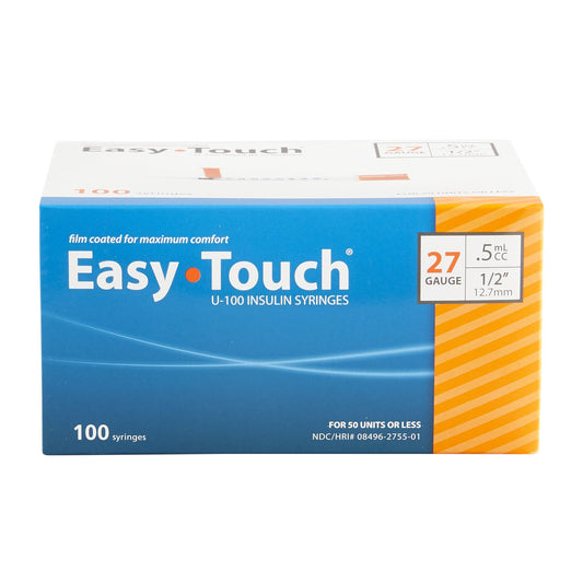 EasyTouch Insulin Syringes, 27G-28G