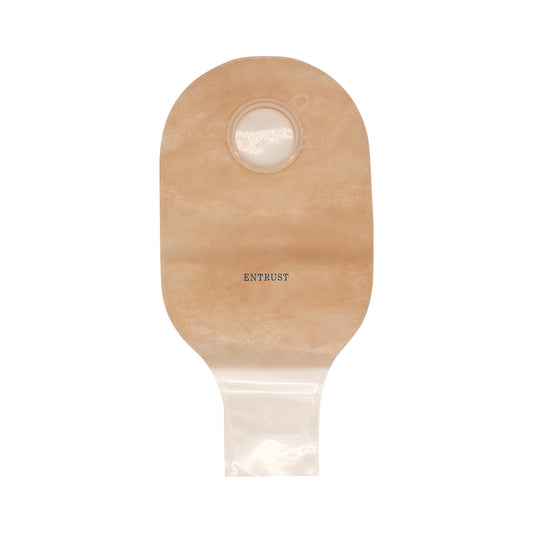 Entrust Drainable Pouch Transparent Standard Wear with Velcro Closure Pre-Cut 10 Count