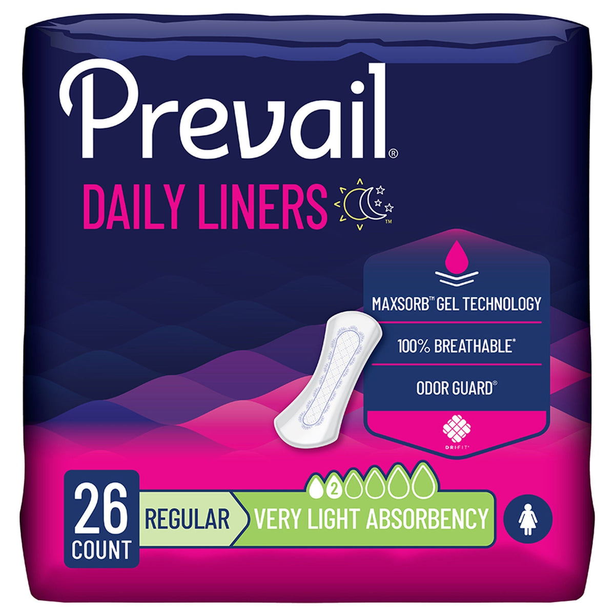 Prevail Bladder Control Pad Very Light Absorbency