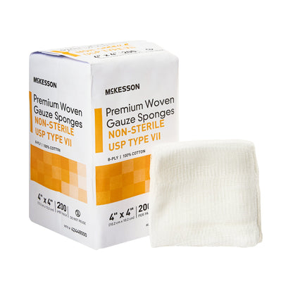 McKesson USP Type VII Gauze Sponge, 4 x 4 Inch