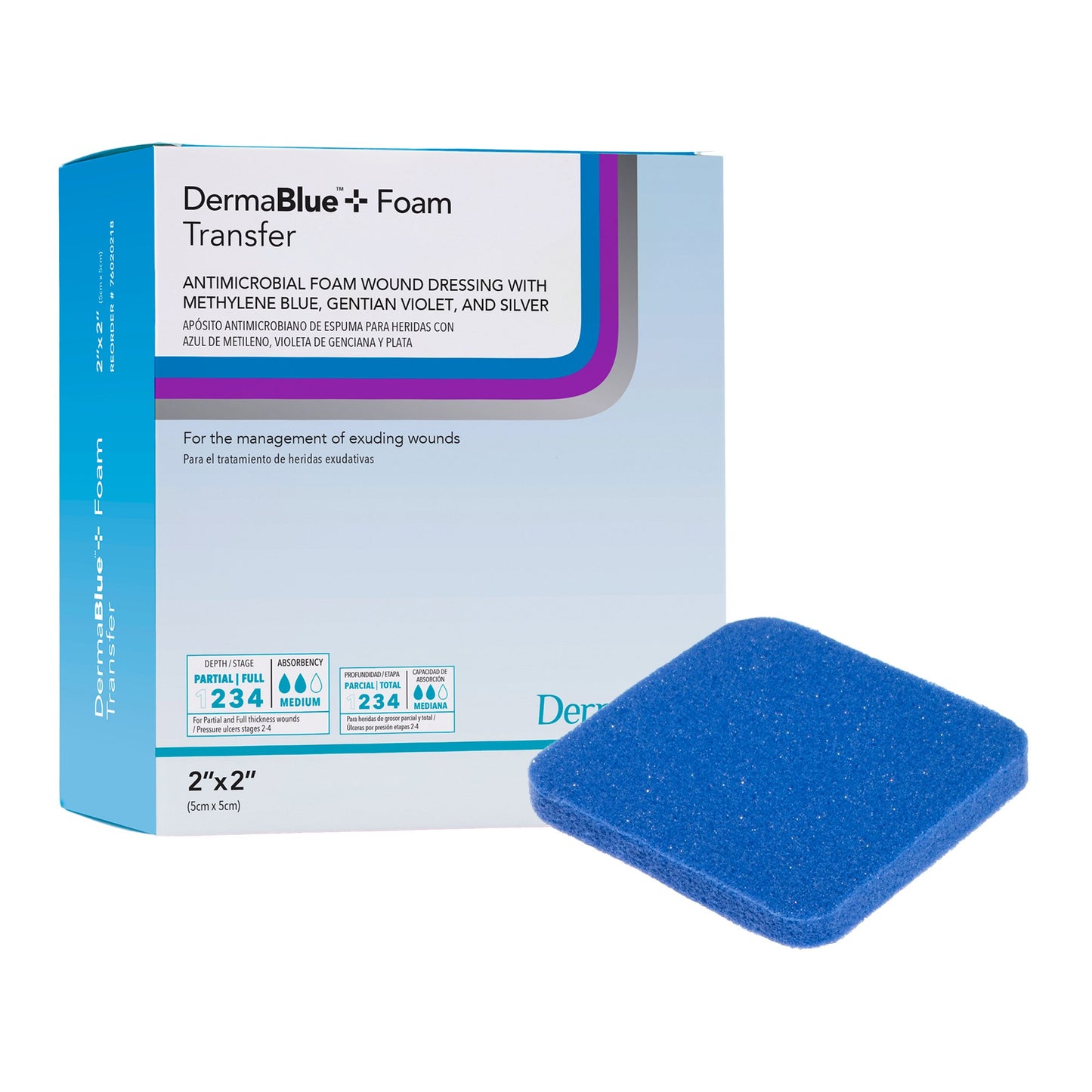 DermaBlue+™ Foam Silver Foam Dressing