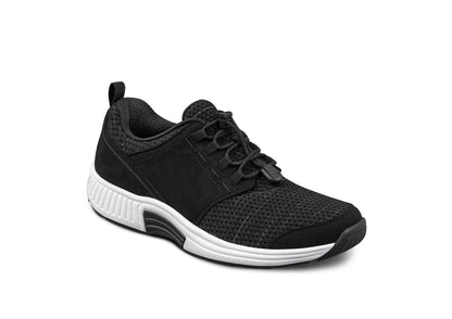 Francis Women's No-Tie Athletic Shoes, Black, angle view