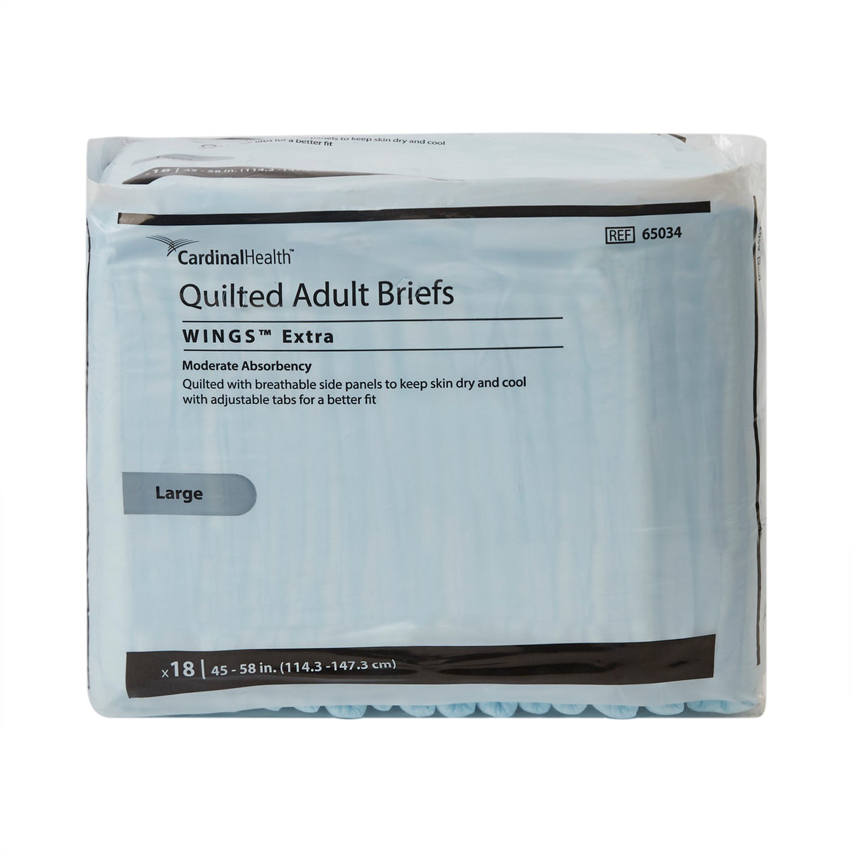 Quilted Adult Briefs Wings Extra Large 45" - 58" Institutional
