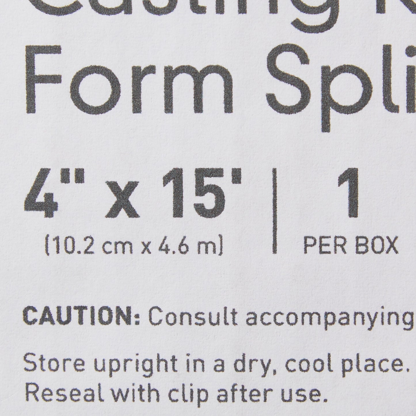 McKesson White Casting Roll Form Splints