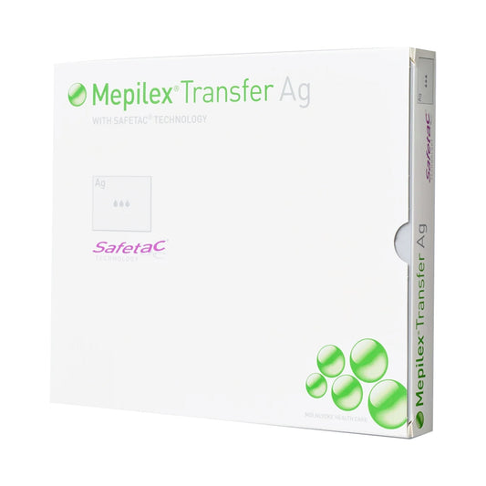 Mepilex Transfer Ag Antimicrobial Soft Silicone Exudate Transfer Dressing