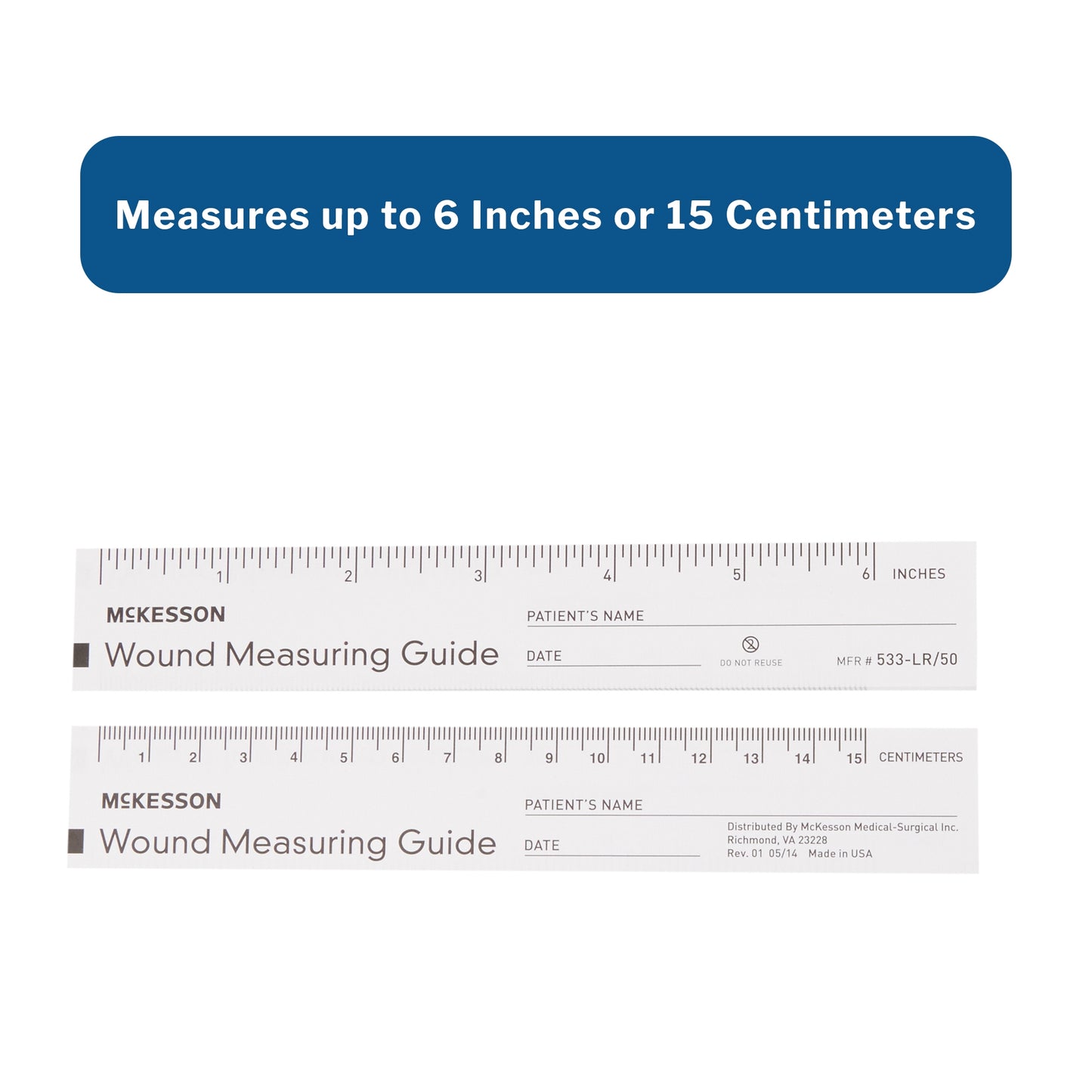 McKesson Nonsterile Paper Wound Measuring Guide, 6 Inch