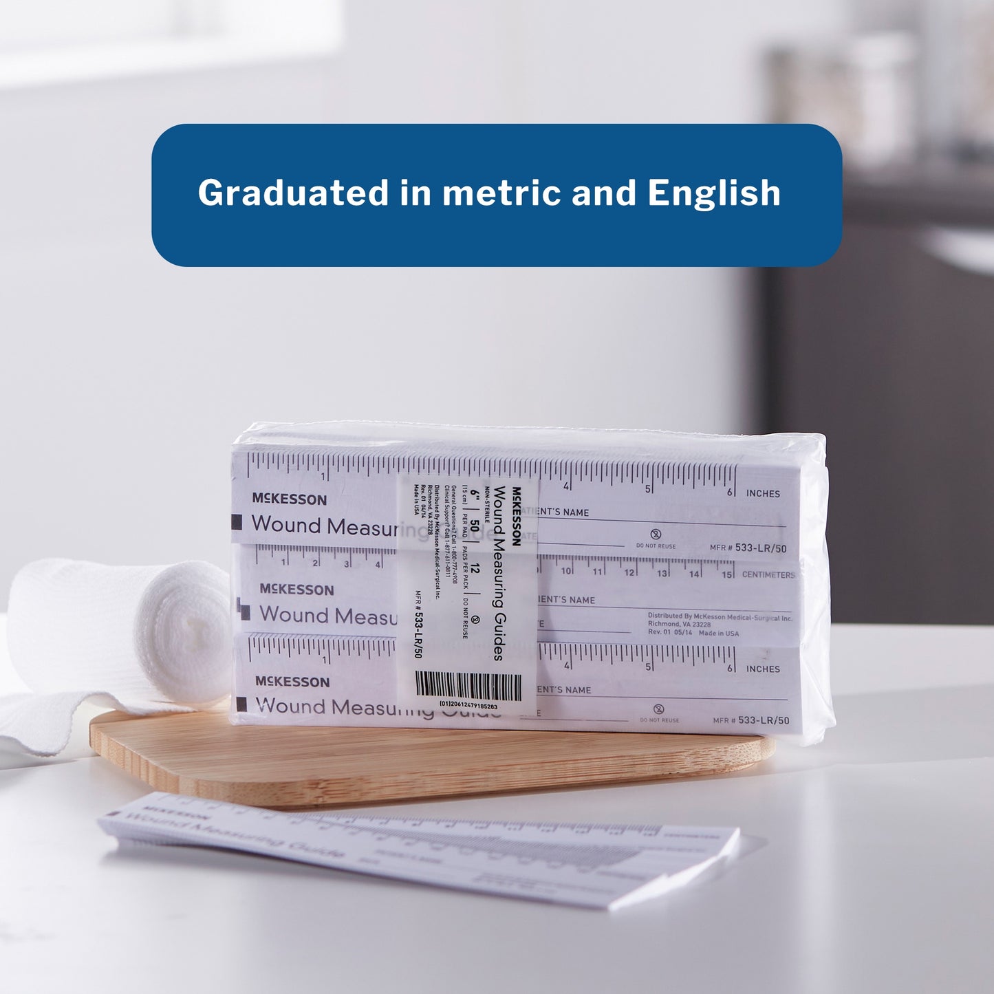 McKesson Nonsterile Paper Wound Measuring Guide, 6 Inch