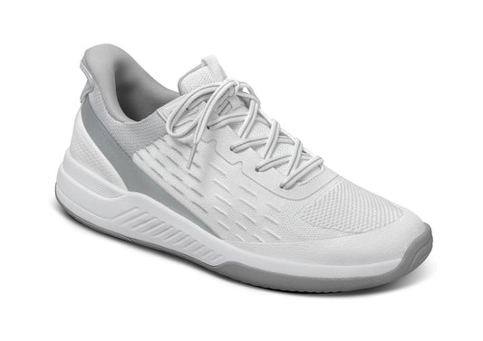 Ace Women's Hands-Free Pickleball Shoes, White, angle view