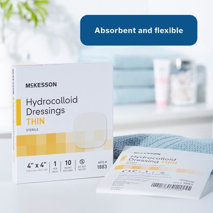 McKesson Hydrocolloid Dressing, 4 x 4 Inch