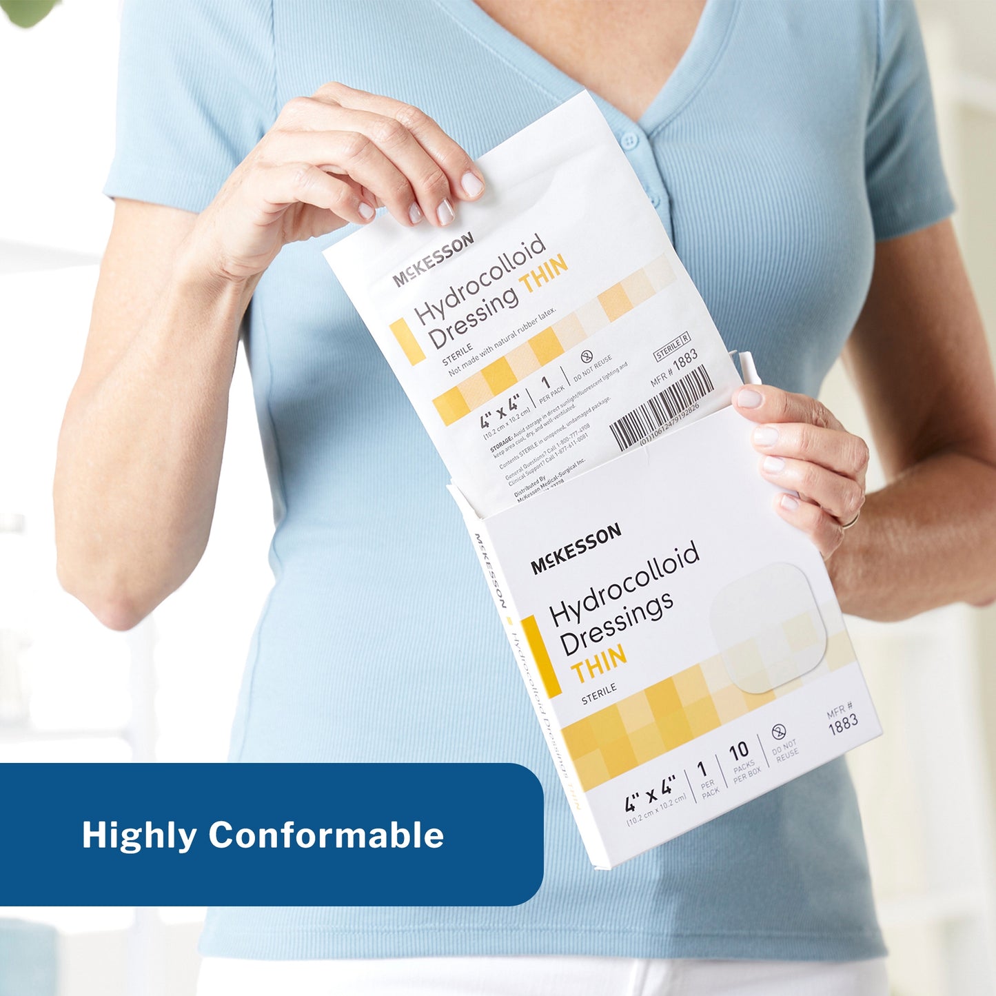 McKesson Hydrocolloid Dressing, 4 x 4 Inch