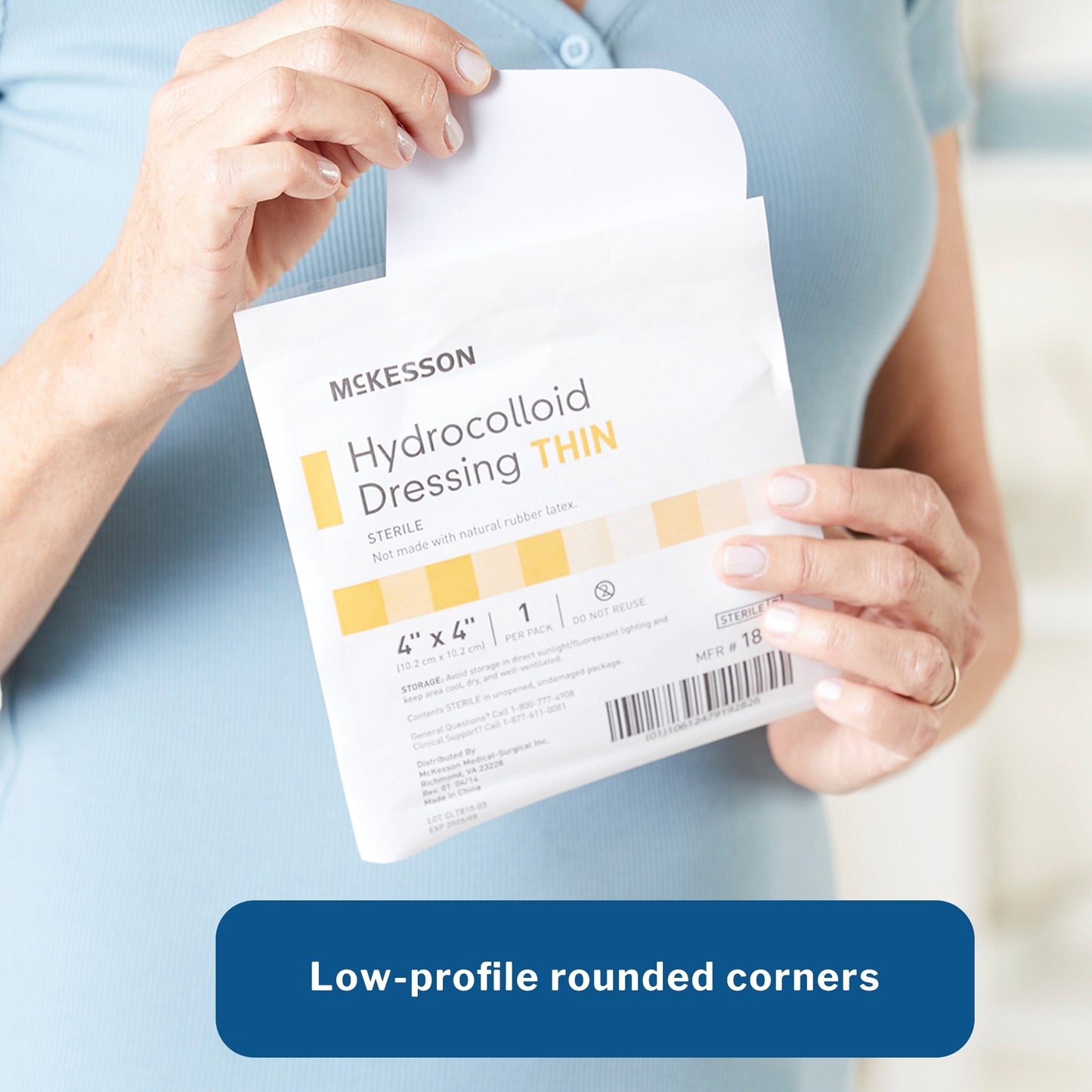 McKesson Hydrocolloid Dressing, 4 x 4 Inch