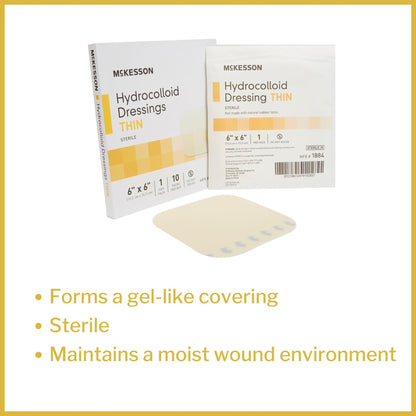 McKesson Hydrocolloid Dressing, 6 x 6 Inch