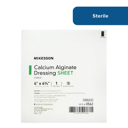 McKesson Calcium Alginate Dressing, 4 x 4-3/4 Inch