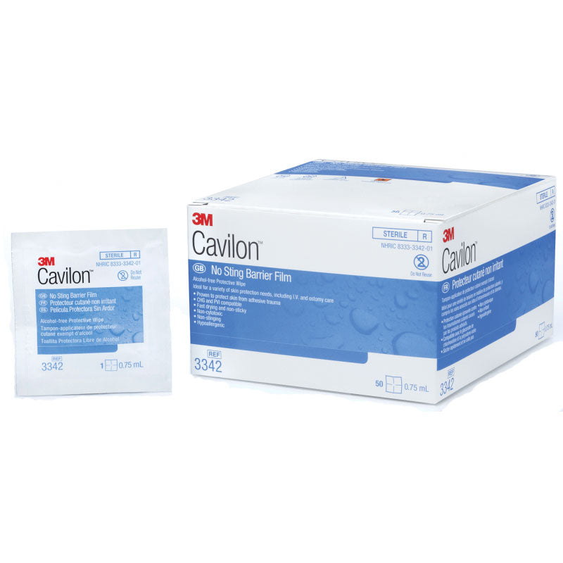 3M Cavilon No Sting Barrier Film .75mL Wipes Alcohol-Free 50 Count