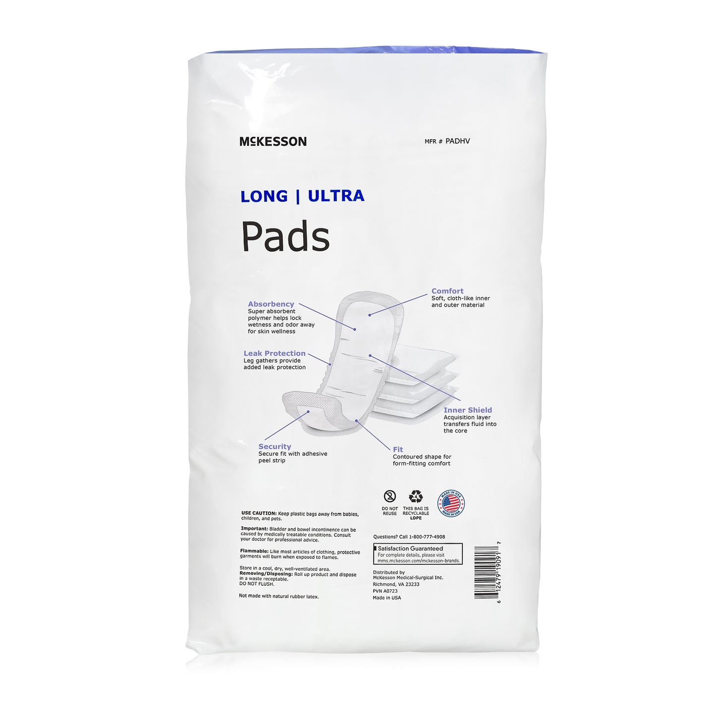 McKesson Ultra Heavy Absorbency Bladder Control Pad, 14 Inch Length