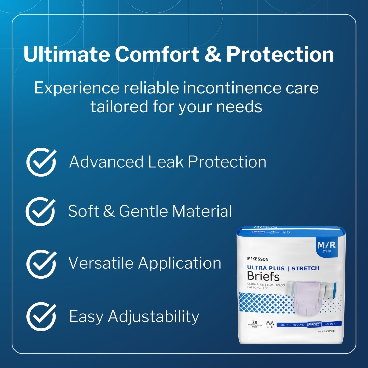 McKesson Ultra Plus Stretch Heavy Absorbency Incontinence Brief