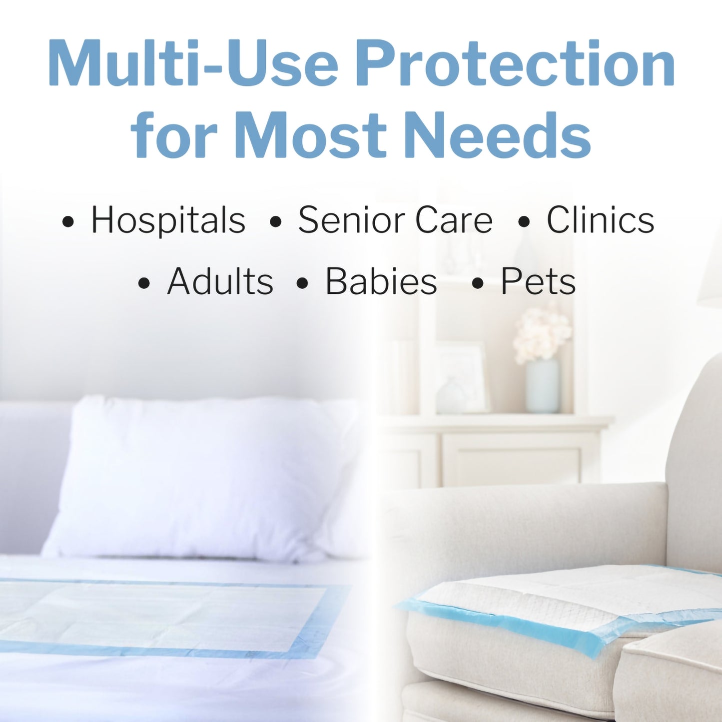 McKesson Classic Plus Light Absorbency Underpads, 17 x 24 Inch