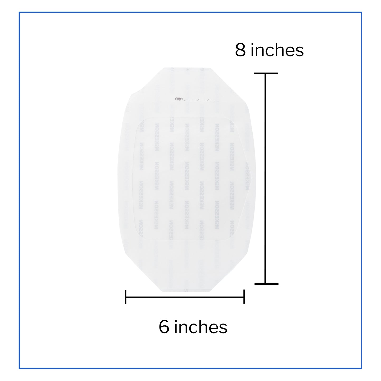 McKesson Octagonal Dressing with Frame-Style Delivery, 6 x 8 Inch