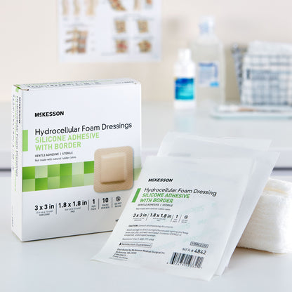 McKesson Silicone Adhesive with Border Silicone Foam Dressing