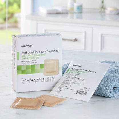 McKesson Silicone Adhesive with Border Silicone Foam Dressing
