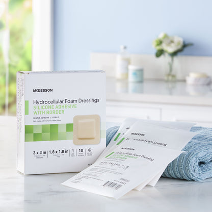 McKesson Silicone Adhesive with Border Silicone Foam Dressing