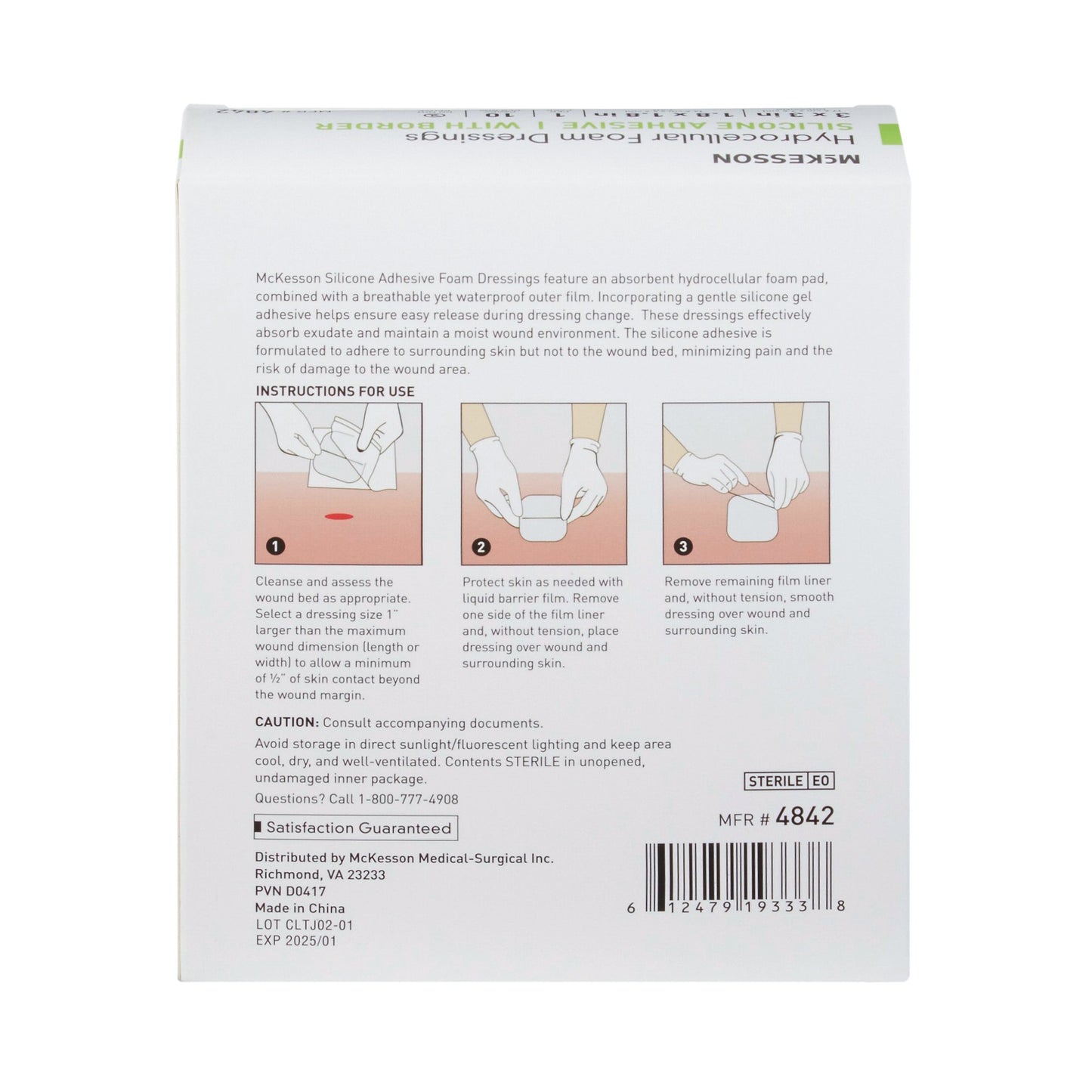 McKesson Silicone Adhesive with Border Silicone Foam Dressing
