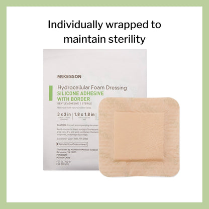 McKesson Silicone Adhesive with Border Silicone Foam Dressing