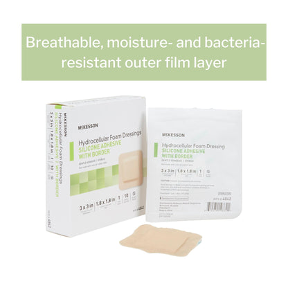 McKesson Silicone Adhesive with Border Silicone Foam Dressing