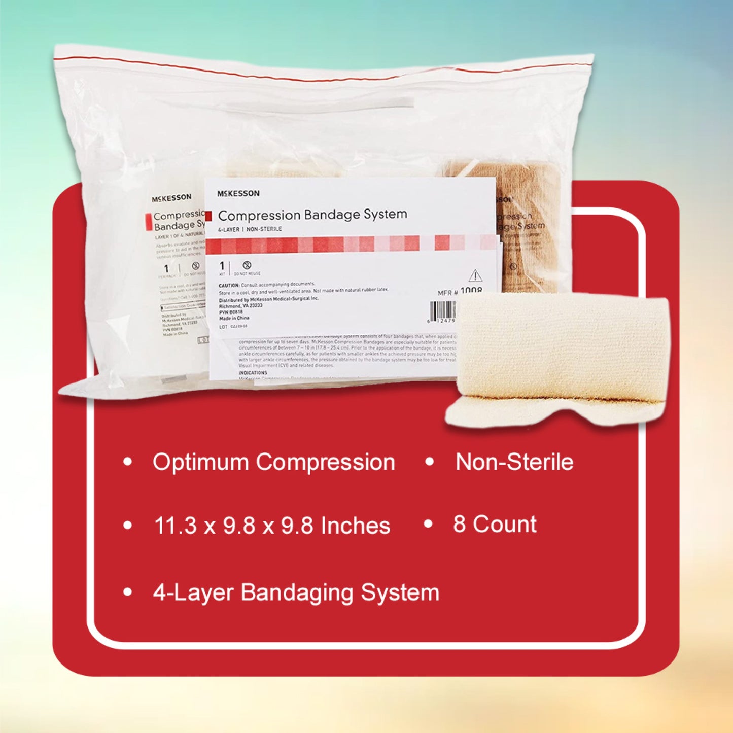 McKesson Self-adherent Closure 4 Layer Compression Bandage System