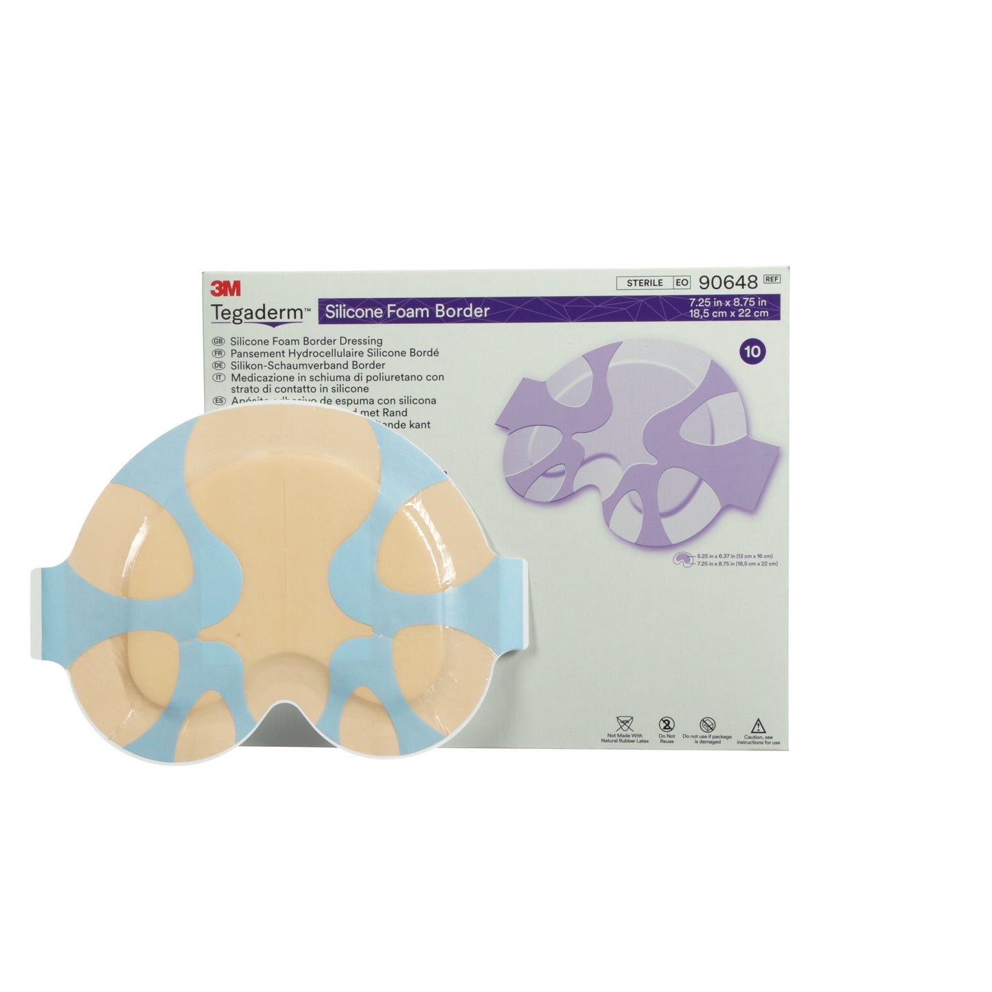 Tegaderm Silicone Foam Dressing, Large Sacral, 7.25" x 8.75"