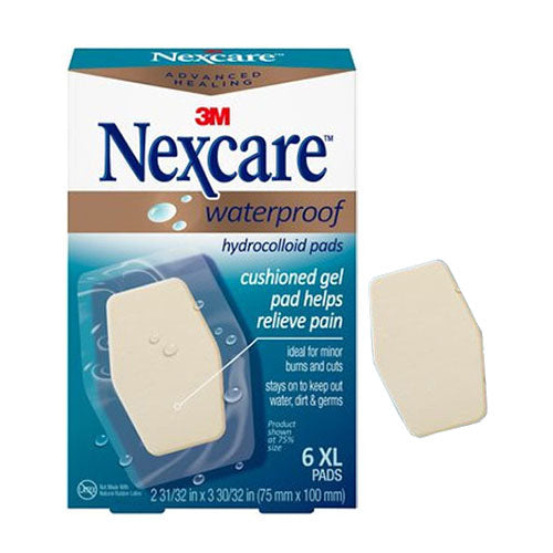 Nexcare Advanced Healing Waterproof Hydrocolloid Pads 2.96" x 3.93" 6 Count