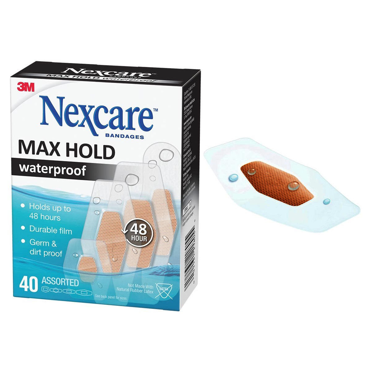 Nexcare Max Hold Assorted 40 Count