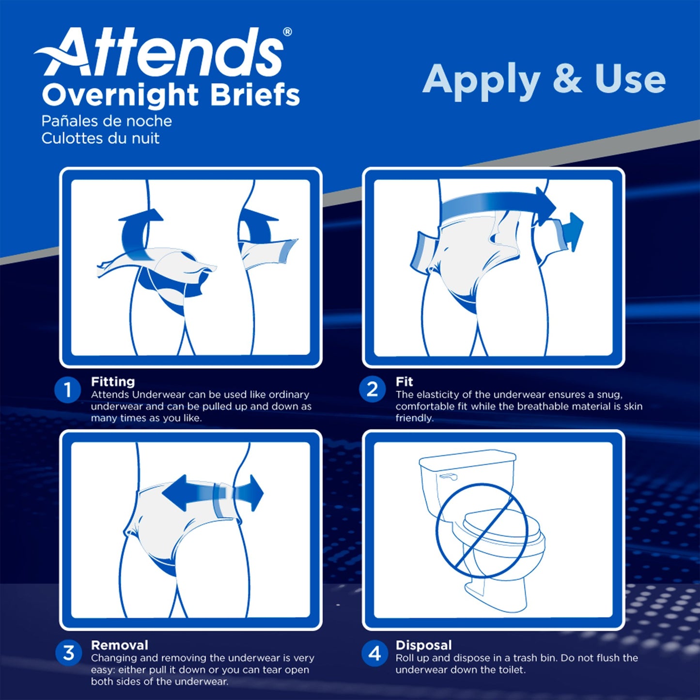 Attends® Briefs with Overnight Protection