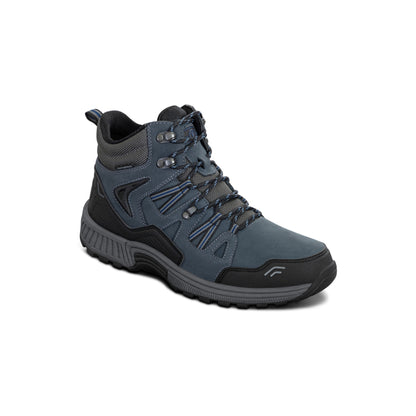 Dakota Women's Waterproof Hiking Boots, Blue, angle view